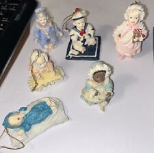 Ashton Drake Vintage Yolanda Bello Baby Christmas Ornaments- Lot Of 6 picture