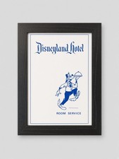 Vintage 1970s Disneyland Hotel Room Service Menu Goofy Framed WDP Disney picture