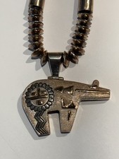 Jack and Mary Tom - Vintage Spirit Bear 925 & 14k Bear Necklace - 25.5