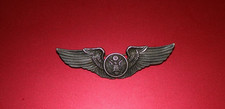 WWII Sterling Silver US Army Air Forces Pilot Sweetheart Wings Pin Brooch 3 1/4
