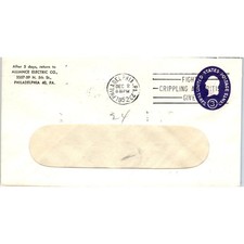 1952 Alliance Electric Phila Fight Arthritis Cancellation Postal Cover TG7-PC3 picture