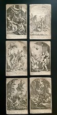 6 Antique 18th C French Religious Engravings Claude Fleury 1792 picture