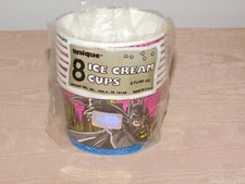 VINTAGE 1991 BATMAN PARTY 8 ICE CREAM CUPS NEW OLD STOCK picture