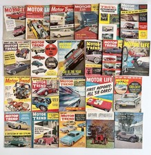 Vintage Car Magazine Lot of 22- Motor Trend, Motor Life, Etc 1950s & 1960s picture