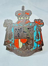 Vtg Autoclub Fürstentum Liechtenstein Vehicle Car Emblem Badge Metal picture