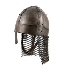 Medieval Helmet 18 Gauge Steel Norman Viking Nasal Spangenhelm Armor Dark Metal picture
