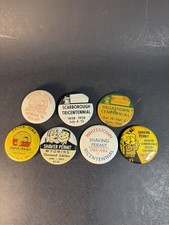7 Vintage Shaving Permit Pinback Buttons From Different States & Areas 50’s-80’s picture