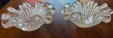 Vintage pair 1940s Confiserie Georges Cairo Glass Trinket Dishes Soliman Pacha picture