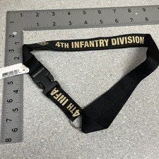 Lanyard - 4th Infantry Division - Black - New - Detachable picture