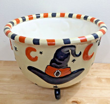 RARE NEW Blue Sky Clayworks Halloween Fall Autumn DECORATIVE WITCH CANDY BOWL picture