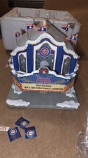 2004 VTG Hawthorne Snow VIllage Chicago Cubs Champions Theatre Lighted Christmas picture