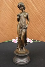 VINTAGE ART NOUVEAU DECO ARMOR BRONZE CLAD MORANI BOOKEND BOOK END DREAMER SALE picture