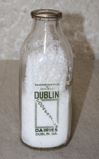 DUBLIN GA DAIRIES MILK BOTTLE QUART  TRPQ ACL picture