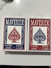 MAVERICK Playing Cards Brand New & Sealed ~2 Decks ~Red & Blue  USA picture