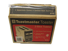 NEW Vtg Toastmaster Chrome Black Toaster Kitchen B700 USA Electric Retro NICE picture