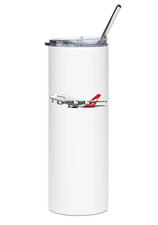Qantas Airbus A380 Stainless Steel Water Tumbler with straw - 20oz. picture