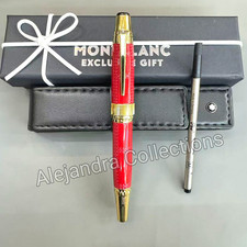 MONTBLANC Writers Edition Antoine de Saint-Exupery Red/Gold Rollerball Pen picture