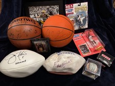 HUGE authentic signed autographed mixed sports memorabilia lot picture