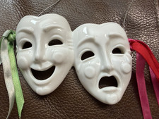Kurt Adler Comedy Tragedy Masks 4.25