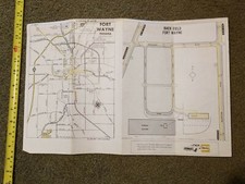 FORT WAYNE INDIANA HERTZ 1974 ADVERTISMENT MAP CAR RENTAL LINCOLN FORD MERCURY picture