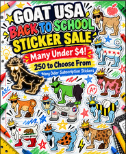 Back to School Sale 🔥Over 245 Goat USA Stickers to choose from 🔥🔥🔥🔥🐐 picture
