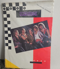 BRAND NEW Vintage 1984 1985 SCORPIONS BAND ROCK WALL CALENDAR METAL 16X12 picture