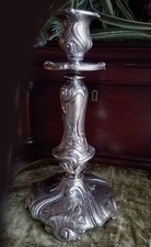 Antique Weidlich Bros Rococo Art Nouveau Silverplate Candlestick, Lg Heavy, Rare picture