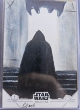 2016 Topps Star Wars Rogue One Vanee Solly Mohamed Original Sketch Card picture