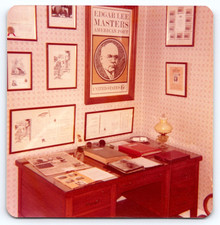 Petersburg Illinois IL Edgar Lee Masters Boyhood Home Desk Vintage Photo Picture picture