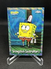 SpongeBob SquarePants 2025 Topps Chrome Flower CloudFractor /75 Rare picture