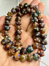 Antique Multicolor Unique Mix Glass Trade Beads – Unique Collectible Strand picture