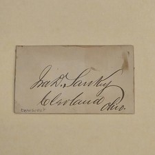 Ira D Sankey Signed 1800s Gospel Composer Autograph Singer Auto Dwight L Moody picture