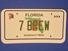 7 Brew license plate Sticker FLORIDA New Sunshine & 7 Brew picture