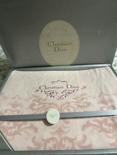Christian Dior Cotton Blanket Logo Pink Vintage New In Box From Japan picture