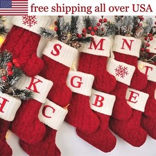 Christmas Stocking Monogrammed Holiday Gift, Letter V, St. Nicholas picture