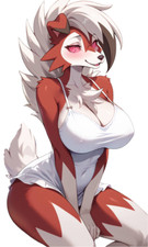Lycanroc Pokemon Furry Waifu Weatherproof Anime Sticker 6