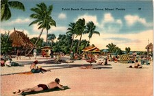 Tahiti Beach, Cocoanut Grove, Miami, Florida. Postcard picture