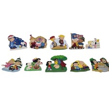 🚨 Set Of 10 Willabe & Ward Peanuts Magnet Collection Snoopy & Charlie Brown X4 picture