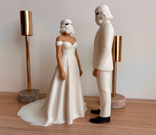 The Imperial Wedding Bride and Groom 3D Printed Star Wars Storm Trooper Statues picture