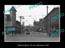 OLD 8x6 HISTORIC PHOTO ELMHURST QUEENS NEW YORK VIEW OF BROADWAY c1920 picture