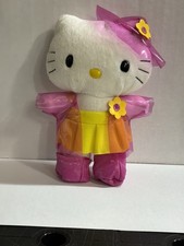 VINTAGE 2003 Nakajima Hello Kitty Raincoat Plush 100% COMPLETE Outfit Pink Vinyl picture