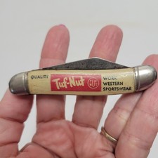 Vintage Imperial Advertising Pocket Knife TUF-NUT WORKWEAR WESTERN SPORTSWEAR picture