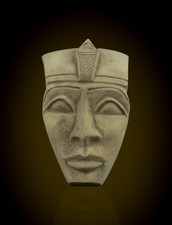 Rare Authentic Ancient Egyptian Antique Nefertiti Stone Mask Figure BC picture