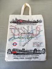 Vintage London Underground Map of London Railway Tote Bag, 14x18 picture