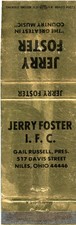 Jerry Foster I F C , Gail Rusell, Miles, Ohio Matchbook picture