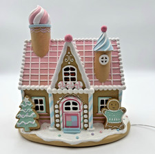 Robert Stanley Pastel LED Gingerbread House Christmas Decor 10.25