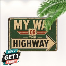 Historic Road Route Highway Sign Retro Transportation Garage Metal Plaque picture