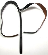 WWI FRENCH LEBEL 1890/92 1914 LEATHER EQUIPMENT Y-STRAPS-BLACK picture