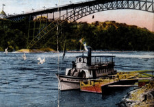 1916, Niagara Falls Maid of the Mist Boat Postcard Detroit Michigan Cancel Tint picture