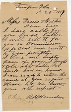 1889 Tampa Florida Handwritten Letter Brick Butter Ferris & Weston R.H. Herndon picture